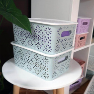 Úložný box s vekom malý - modrý