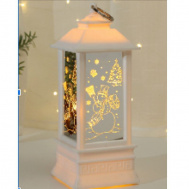 Vianočný LED lampáš - snehuliak
