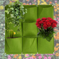 Závesné textilné kvetináče - 9 vreciek