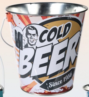 Štýlový kovový kýbel - Cold Beer