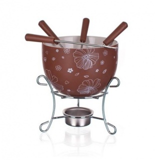 6-dielny fondue set na čokoládu Choco Blossoms
