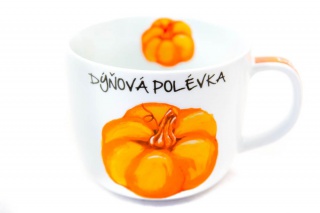 Hrnček na polievku s receptom - Tekvicové