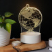 Dekoratívna 3D lampa - glóbus