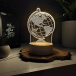 Dekoratívna 3D lampa - glóbus