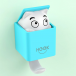 Nalepovací háčik mačka - modrý