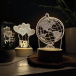 Dekoratívna 3D lampa - glóbus