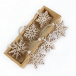Sada 6 drevených vianočných ozdôb - snehové vločky