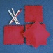 Puzzle koberček - 6 ks - červený